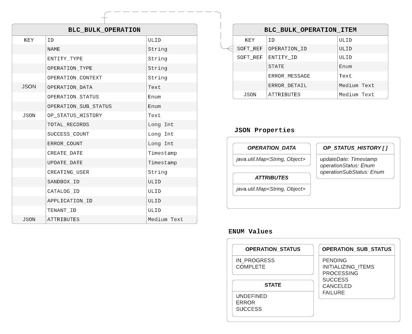 Bulk Operation Data Model