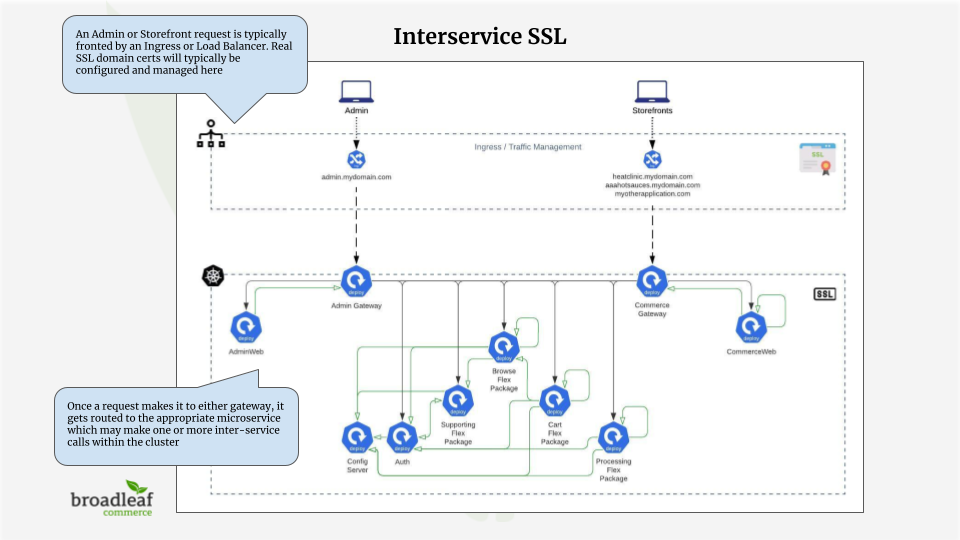 Initializr Inter-Service SSL Diagram