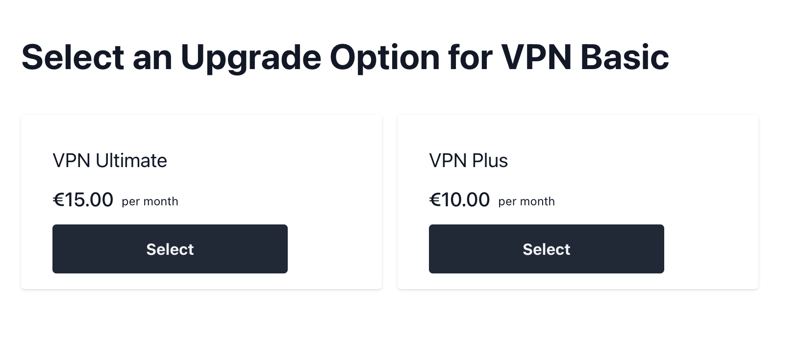 subscription my subs upgrade options