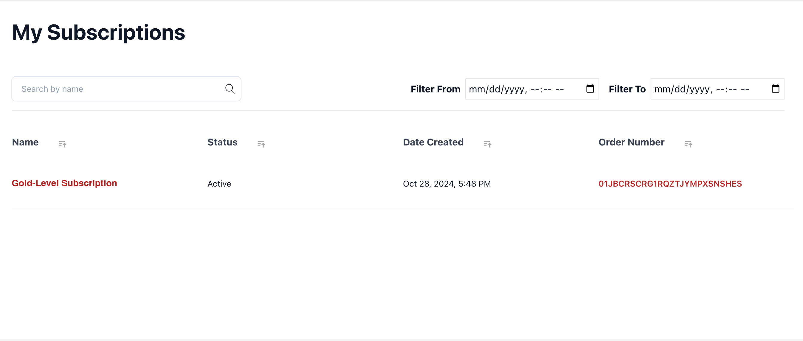 User Subscriptions