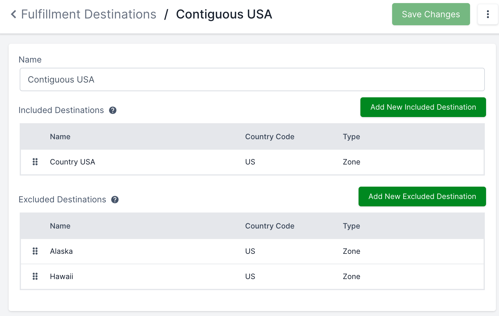 US Example 3 - Fulfillment Destination