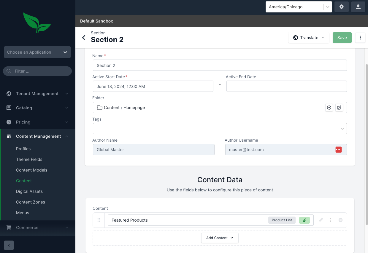 Recommendation Engine Example Flow - Content Service Section 2 Content Item