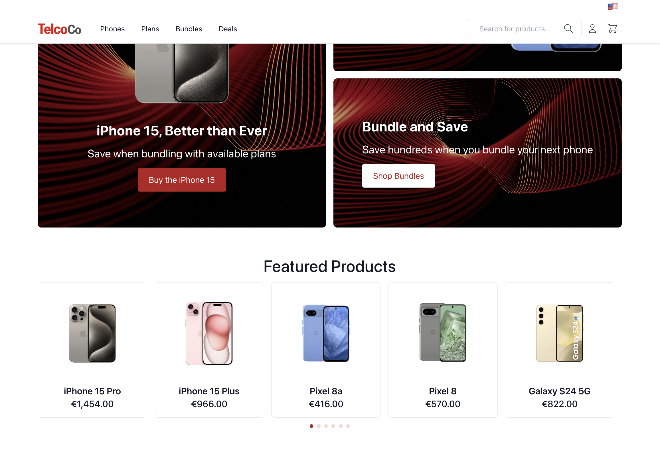 Recommendation Engine Example Flow - Default Telco Featured Products List