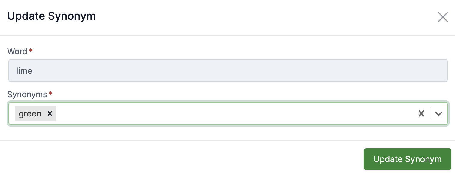 Add a New Search Synonym